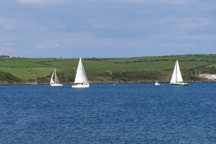 Photograph of yachts sailing in Kinsale harbour