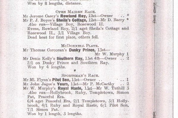 Image of South Union Foxhounds Point to Point runners and riders 1945 page 2