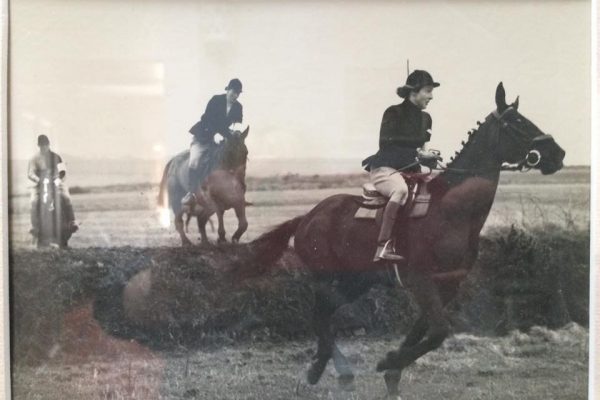 Photograph of ladies point to point at Kinsa (historical)