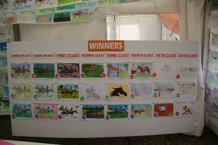 Photograph of winners of Kinsale Point to Point races art competition