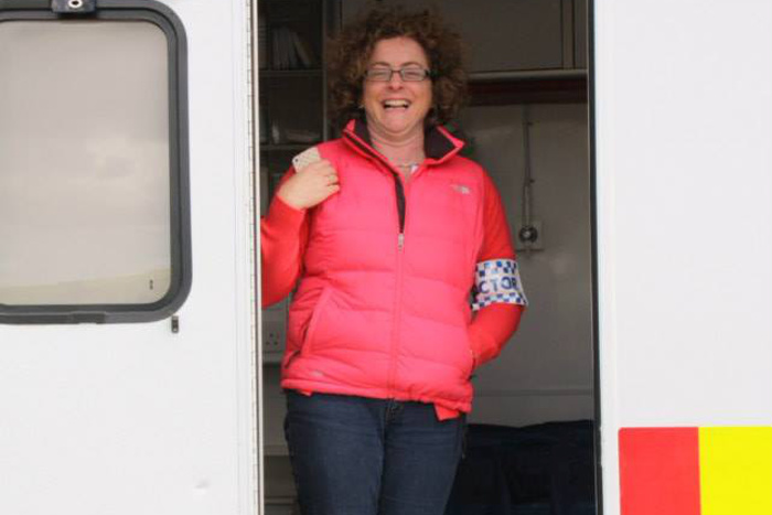 Doctor on duty in ambulance at Kinsale Point to Point
