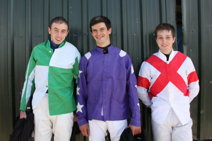 Three young jockeys competing at Kinsale Point to Point